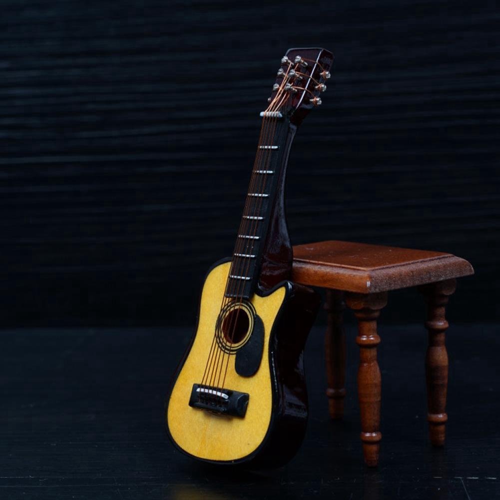 Mô Hình Đàn Guitar Ukulele Mo H0O3 Tỉ Lệ 1: 12 Trang Trí Nhà Búp Bê