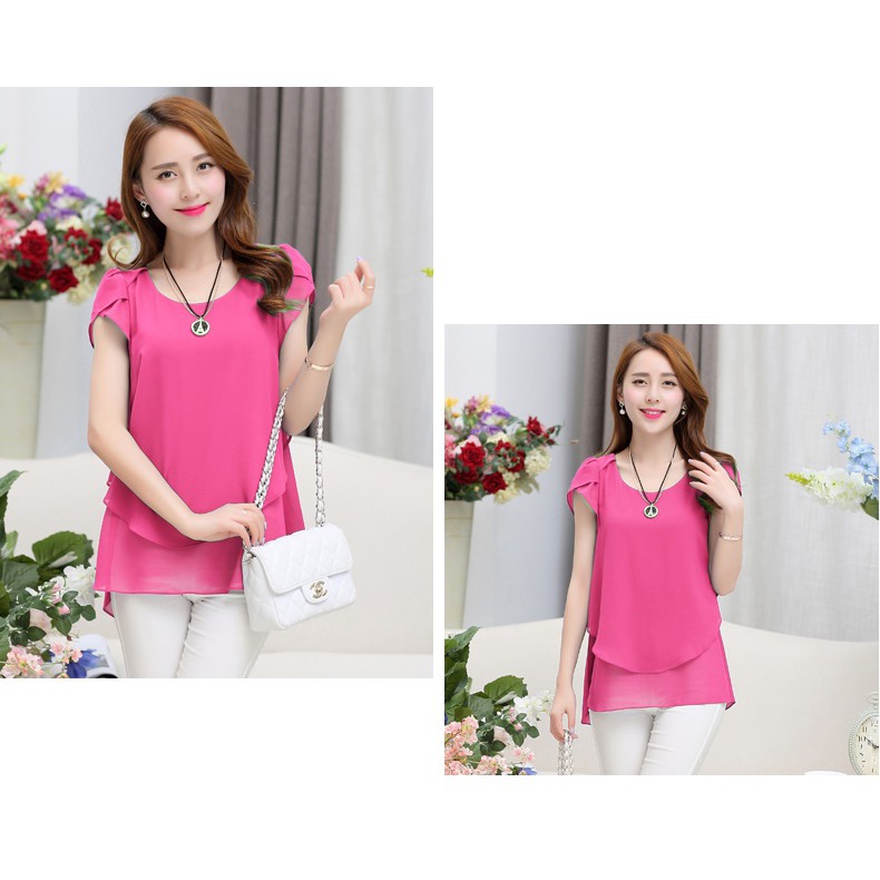 Áo nữ tay búp sen vải voan bồng sm92