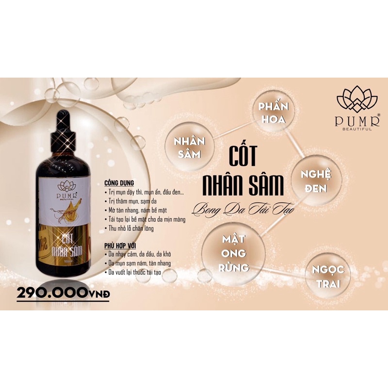 CỐT NHÂN SÂM TÁI TẠO DA PUMR MẪU CŨ BÁN LỖ