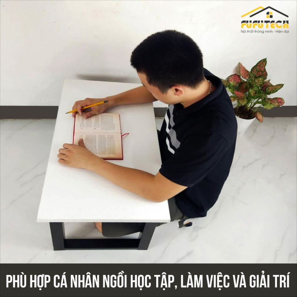 Bàn Ngồi Bệt Làm Việc, Học Tập, Bàn Trà Bệt Khung Chân Xếp Gọn, Chắn Chắn 80x40 BBM2