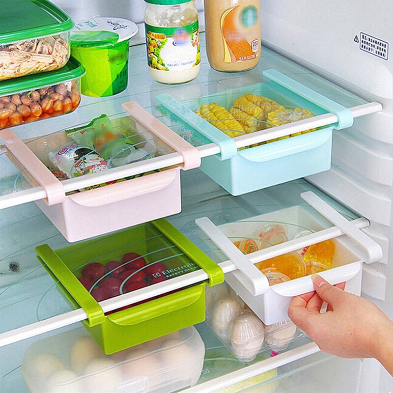 Giá Đỡ Đựng Thức Ăn Trong Tủ Lạnh Tiết Kiệm Không Gian