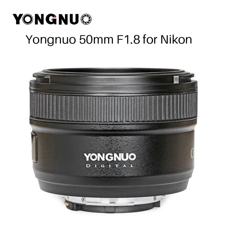 YONGNUO YN50MM F1.8 Camera Lens Nikon D800 D300 D700 D3200 D3300 D5100 D5200 D5300 Large Aperture AF MF DSLR Camera Lens