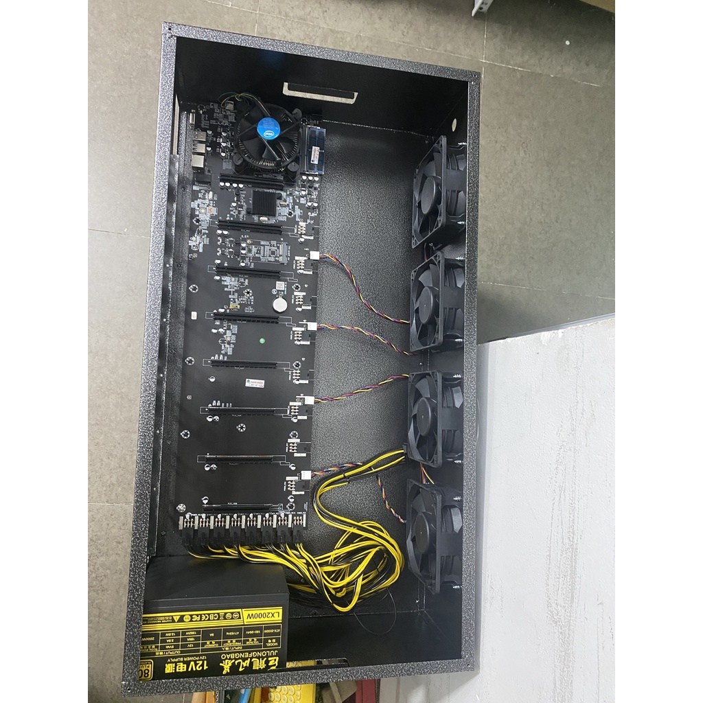 [TOXIC PC] Vỏ case 4U cho trâu cày lẻ và full bộ kèm quạt 0.6, 0.9, 1.3, 1.6A main khe rộng 6.5cm