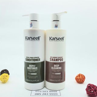 [ Dầu gội ] Ngăn GẦU ... Cặp Dầu Gội Dầu Xả Karseell * 500ml chống rụng tóc hương thơm nước hoa