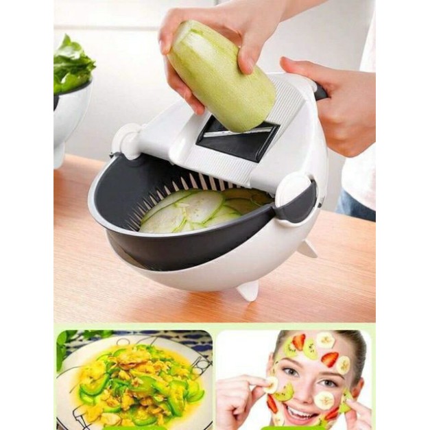 Dụng cụ bào cắt gọt rau củ quả đa năng kèm rổ 9in1 | BigBuy360 - bigbuy360.vn