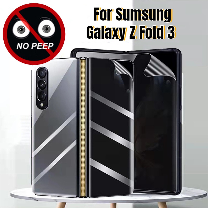 Set 2 Miếng Dán Màn Hình Bằng TPU Mềm Chống Nhìn Trộm Cho Samsung Galaxy Z Fold 3 Samsung Galaxy Z Fold 3