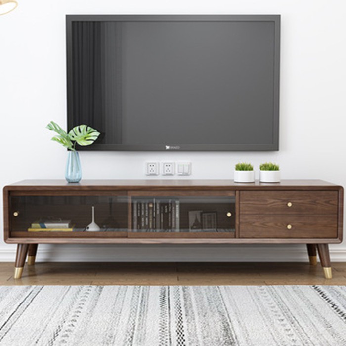 LUX.Kệ TiVi gỗ tự nhiên nguyên khối 1m8v- Nội thất gỗ phòng khách (kt 180x40x45cm)