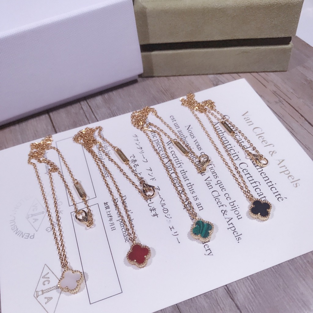 Vòng cổ Bạc S925 Mặt Hình Cỏ Bốn Lá Mini Mới