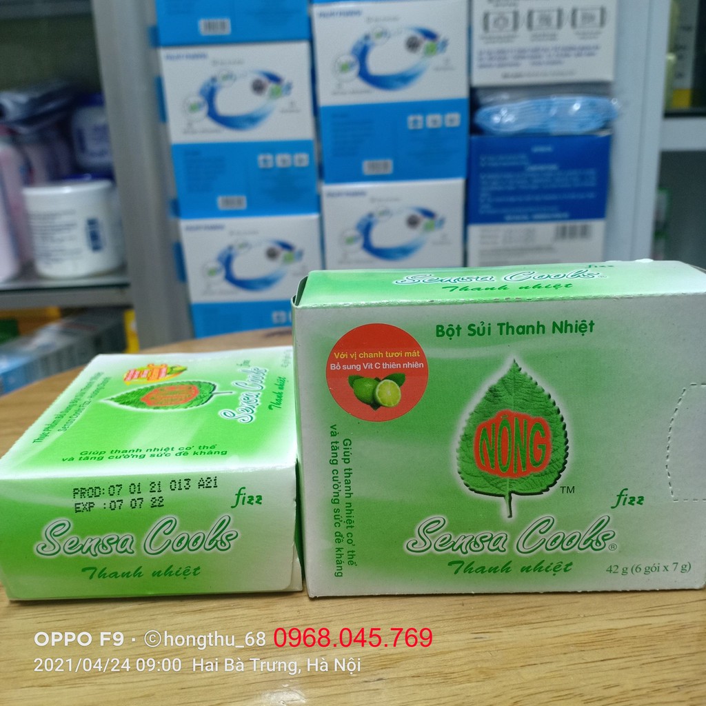 Bột sủi thanh nhiệt Sensa Cools hộp 6 gói