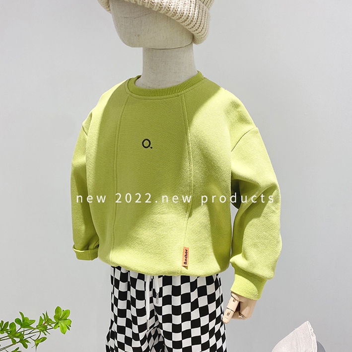 Áo Sweater Dệt Kim Cổ Tròn Đơn Giản Thời Trang Xuân Thu Dành Cho Bé Trai Và Bé Gái
