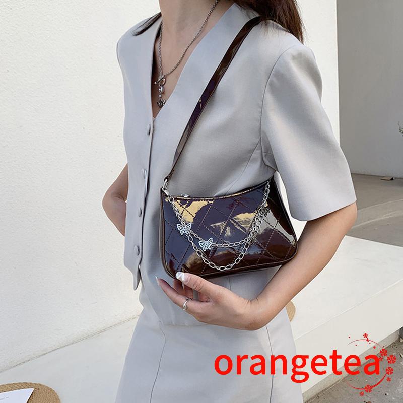 Túi xách có dây kim loại họa tiết bươm bướm cá tính dành cho nữ