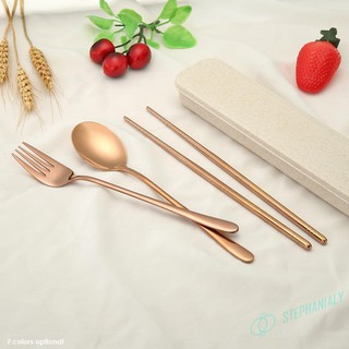 4pcs Portable Stainless Steel Tableware Set