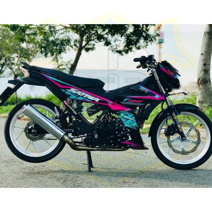 ( Quí khách vui lòng mang ra tiệm cho thợ dán ) Tem satria fi xanh hồng