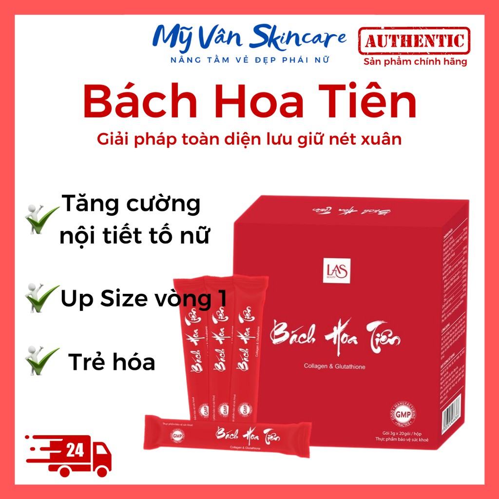 Cốm uống đẹp da Bách Hoa Tiên Las Beauty làm đẹp nội sinh - MY VANS BEAUTY