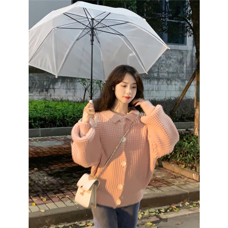 【ZHELIHANGFEI】Áo Khoác Cardigan Dệt Kim Tay Dài Thời Trang Cho Nữ