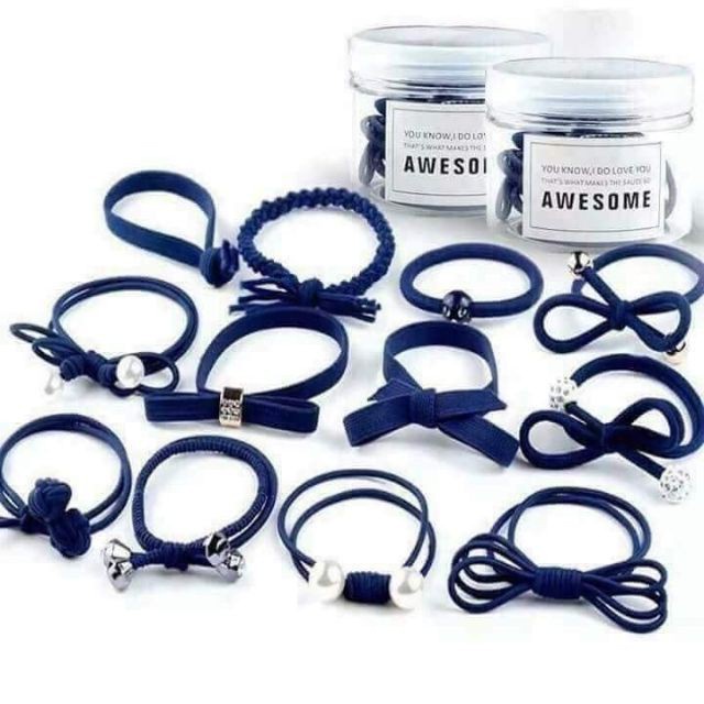 Hộp dây chun buộc tóc 12 mẫu dễ thương ( tuyển khách sỉ)