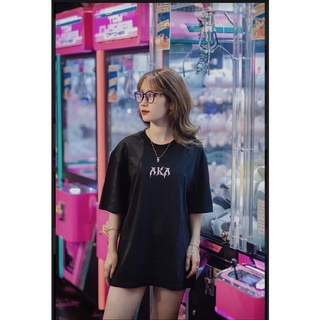 Áo thun unisex aka đen 100% cotton