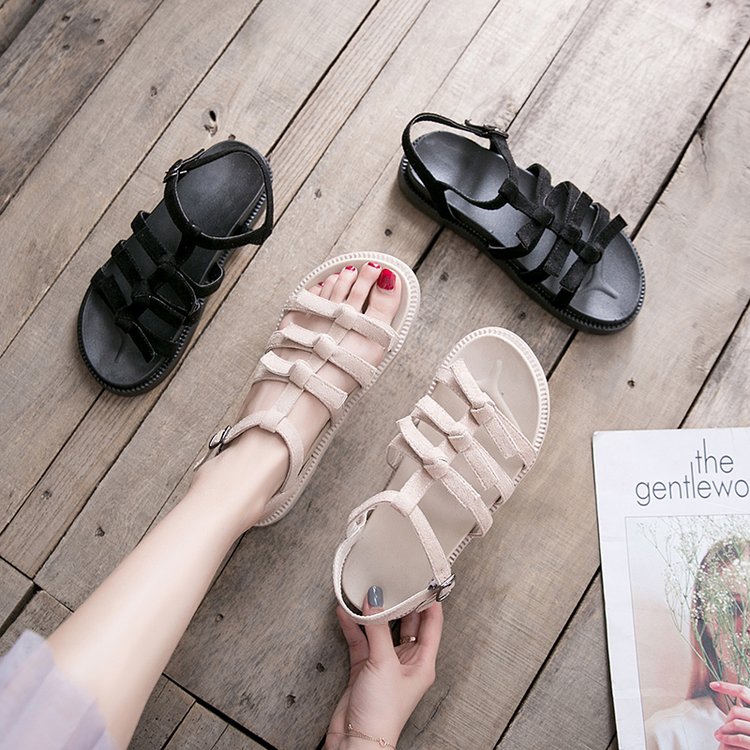 sandals xỏ ngón đế bằng