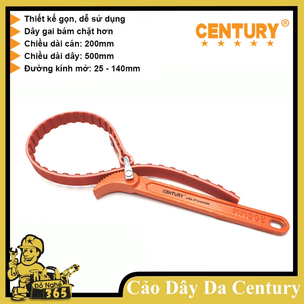 CẢO MỞ LỌC DẦU  BẰNG DÂY DA  – CENTURY