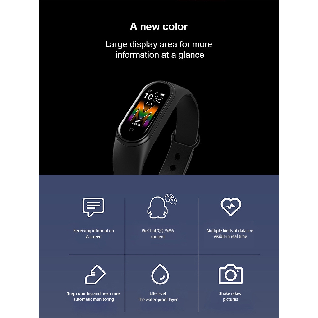 Đồng Hồ Thông Minh M5 Chống Nước Ip68 Đa Năng Và Phụ Kiện