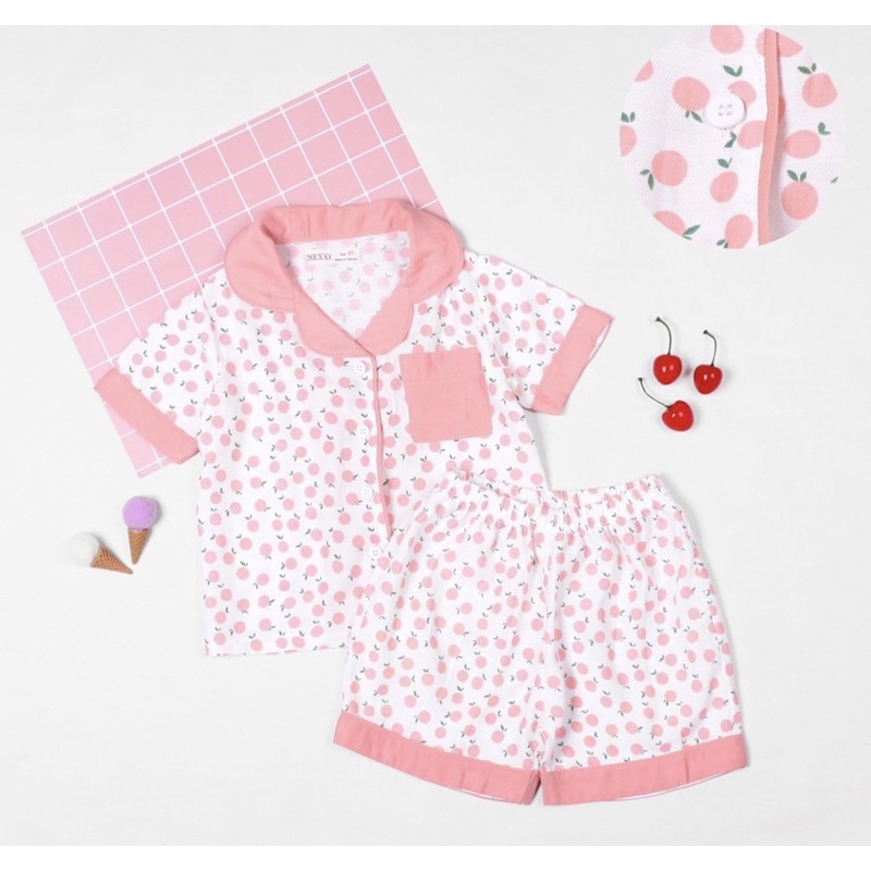 Bộ  Pijama bé gái chất thô đũi , pizama trẻ em mềm viền bèo bé gái họa tiết hoa xinh RIo hàng có sẵn kèm video