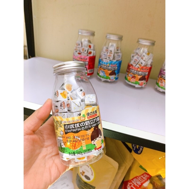 1 lọ kẹo sữa bò cube mix đủ vị