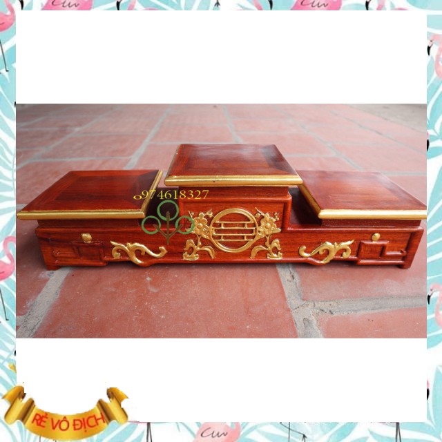 Đế bát hương Tam sơn gỗ hương, cao cấp sang trọng