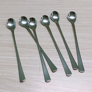 Muỗng uống cafe cán dài & đá chanh hoặc ăn kem , thép không gỉ - Chiều dài 20cm