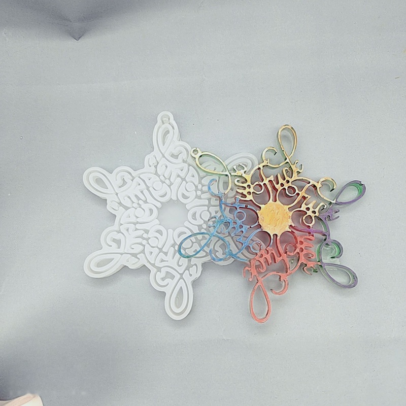 Sa Khay Đựng Trái Cây Hình Bông Tuyết Pha Lê