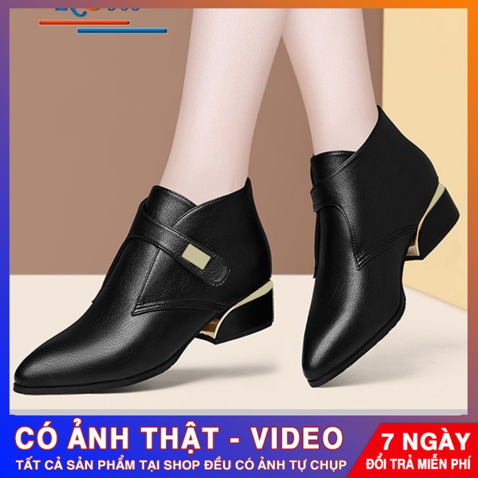 [ẢNH THẬT - FREE SHIP] Boot thời trang nữ cao cấp ROSATA RO308 - HÀNG VIỆT NAM - BKSTORE