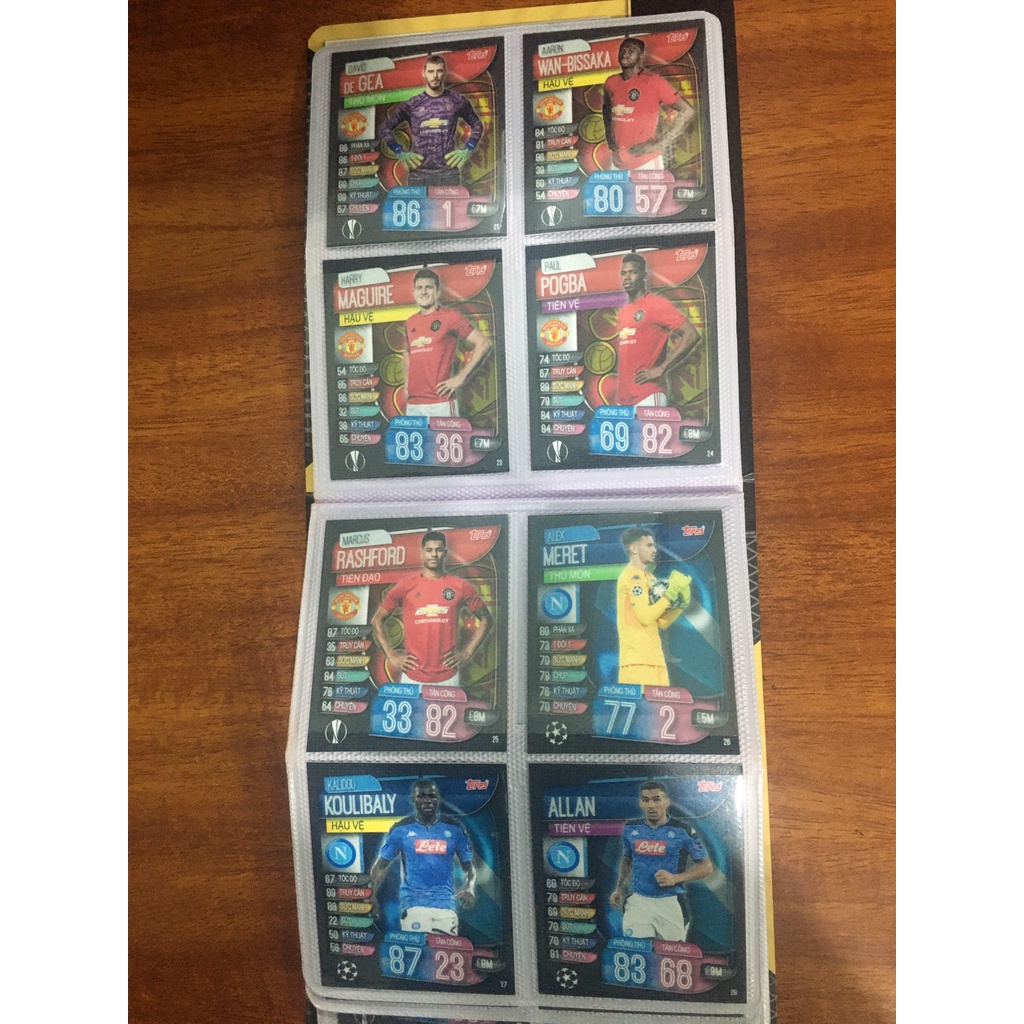 Bộ Sưu Tập 66 Thẻ Cầu Thủ In Album Match Attax Extra 2019-20