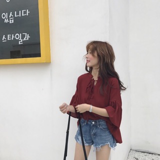 Áo sơ mi bánh bèo mẫu mới