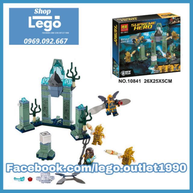 [221 hình] Xếp hình Lego Aquaman : Cuộc chiến dưới di tích cổ Atlantic Lego Minifigures Bela 10841