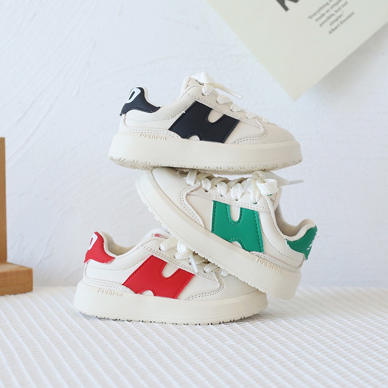 Giày Thể Thao Trắng Thời Trang Xuân Thu Năng Động Cho Bé Pine196