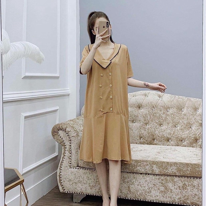 Đầm bigsize dáng suông đến 70kg bầu bì, béo bụng, mũn mĩm