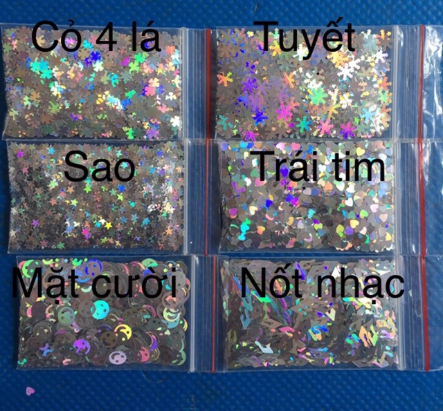 Kim tuyến hình gói 50 gr đa sắc 7 màu