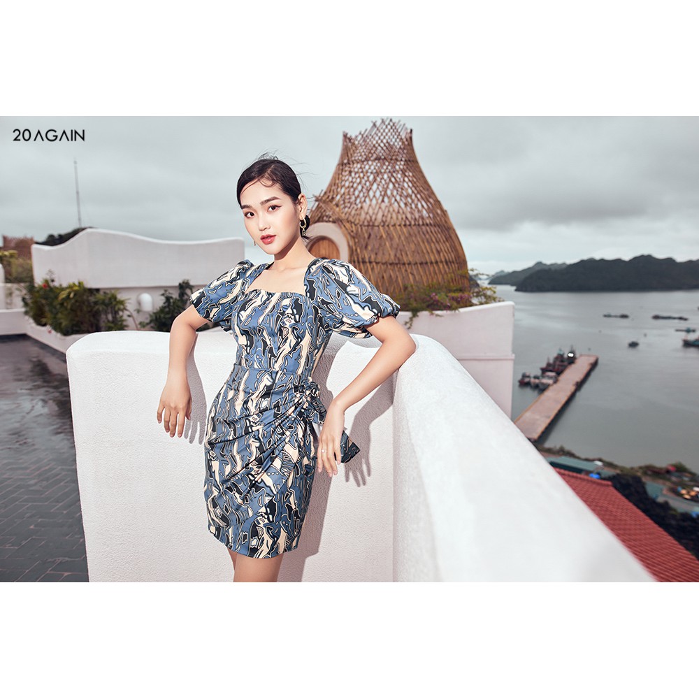 [Mã WABR0101 giảm 10% đơn 99K] Đầm ôm vạt chồng 20AGAIN thiết kế tôn dáng, vải lụa hàn cao cấp DOA1308 | BigBuy360 - bigbuy360.vn