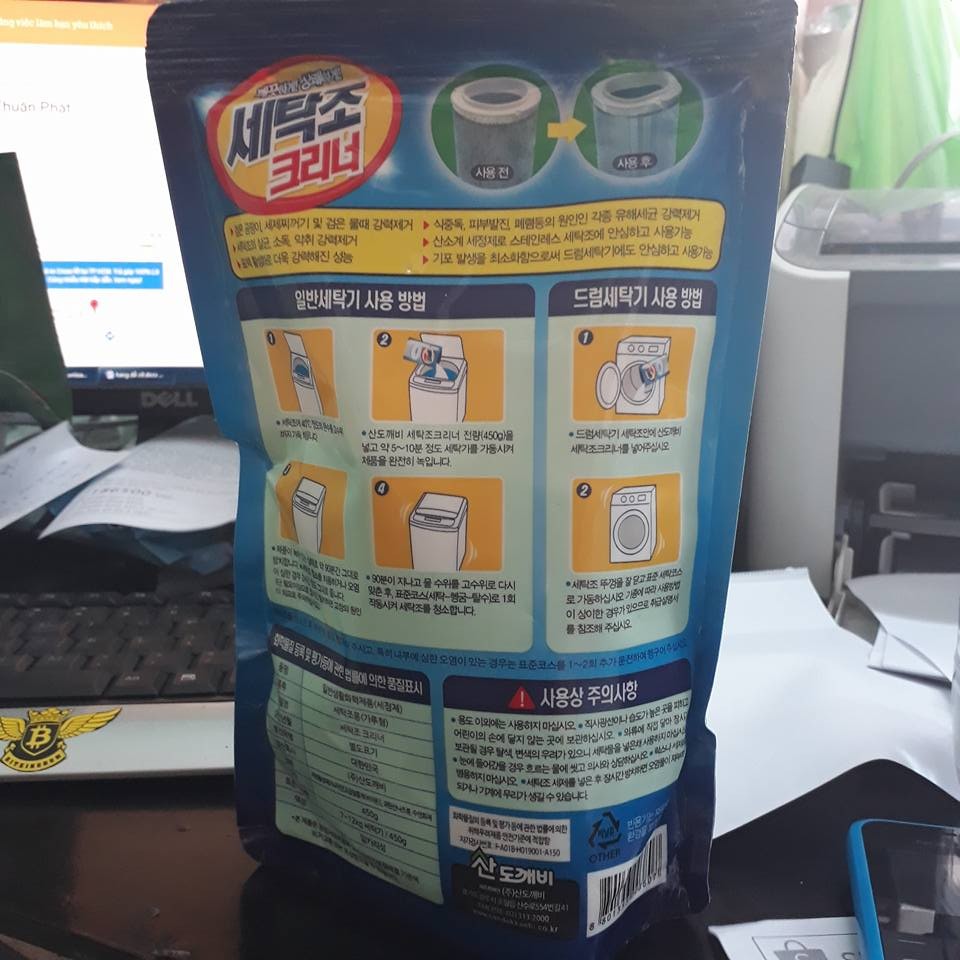 Bột tẩy lồng máy giặt siêu sạch Hàn Quốc