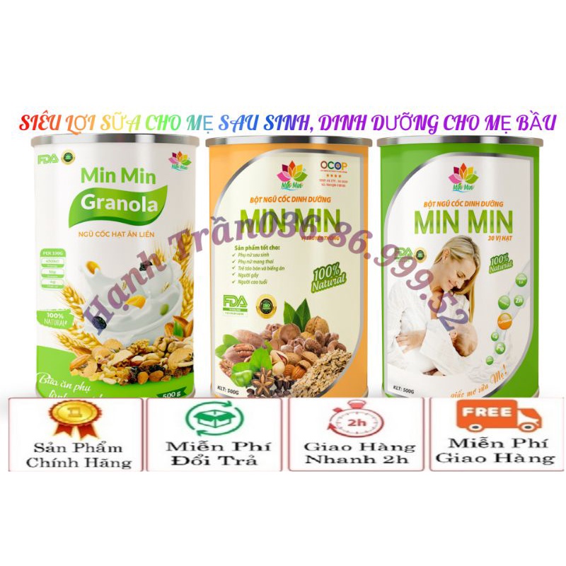 Ngũ cốc lợi sữa Minmin loại 29 hạt 1kg (free ship) - Ngũ cốc bầu, Ngũ cốc dinh dưỡng Min min