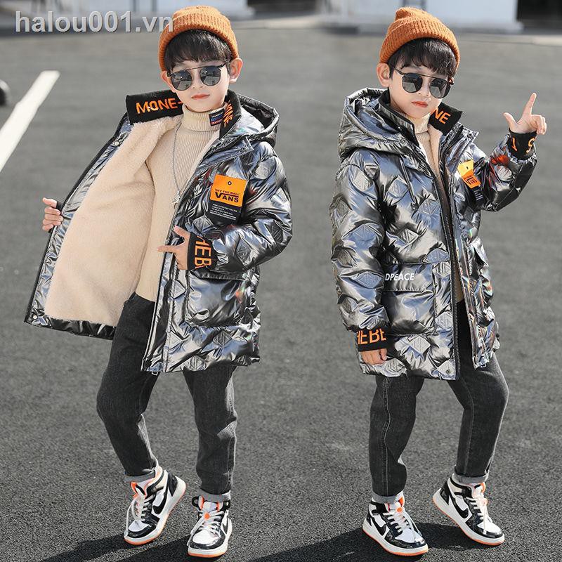 Áo khoác phao dáng dài giữ ấm thời trang sành điệu cho bé trai