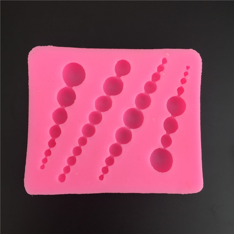 Khuôn silicon Chuỗi Hạt  làm bánh rau câu 4D