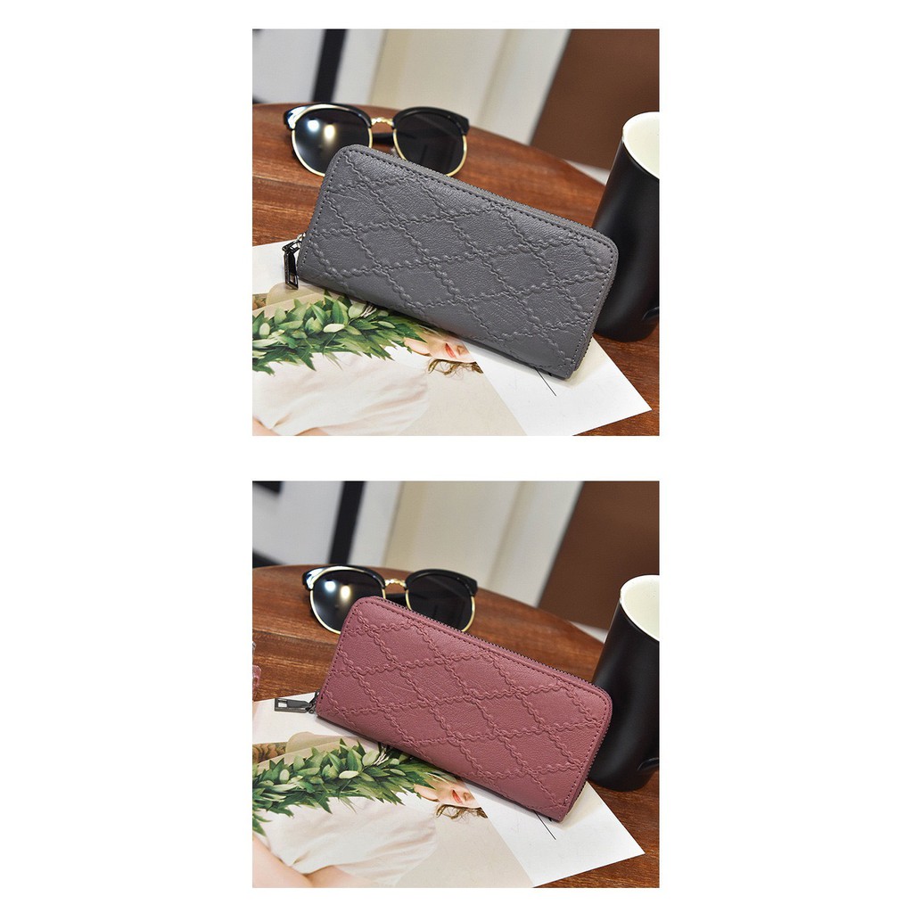 Ví nữ dài Vituni bóp cầm tay nữ đẹp họa tiết trám cao cấp VN39 | BigBuy360 - bigbuy360.vn