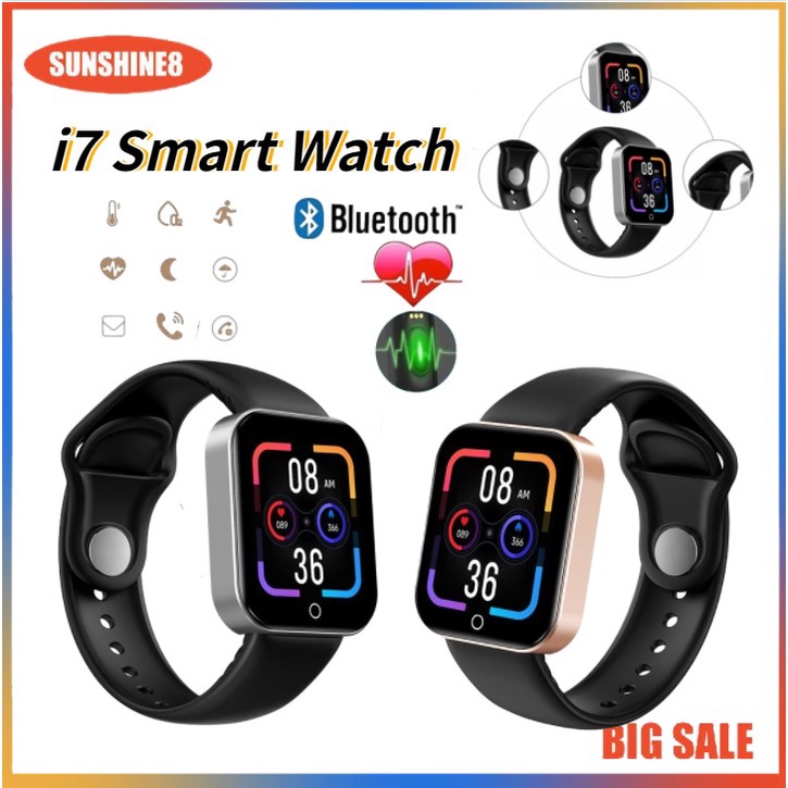 【SUN】Đồng hồ thông minh i7 Chống Nước Kết Nối Bluetooth Hỗ Trợ Theo Dõi Sức Khỏe Kèm