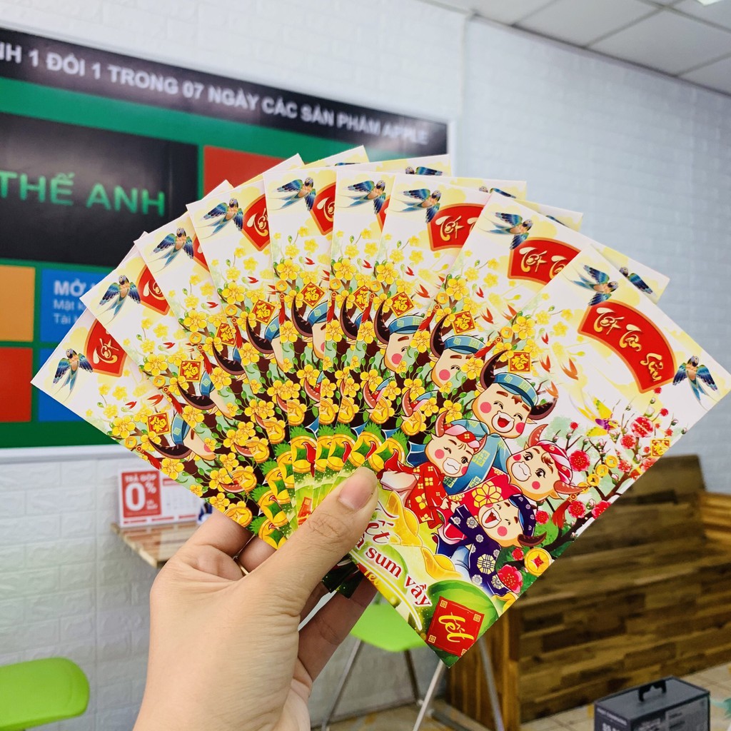 10 cái Bao lì xì chúc tết năm 2021 , combo 10 bao lì xì chúc tết