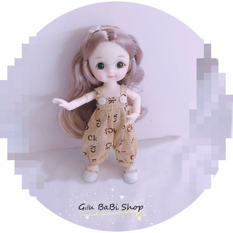 Set yếm liền cho búp bê size nendoll, 1/8, 1/6, doll bông 15cm, 20cm, barbies, xinji, blythe, animator