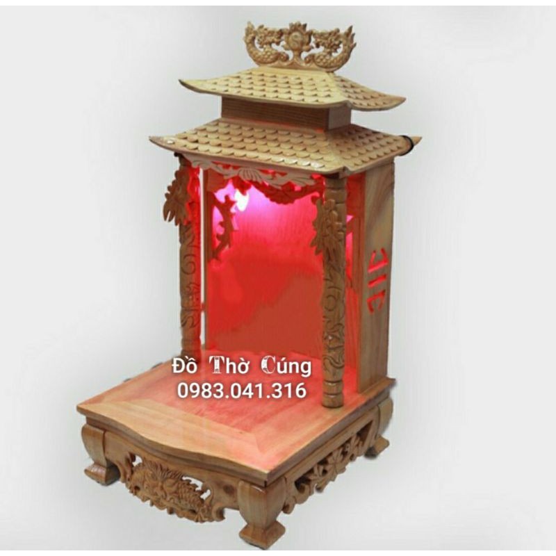 (Hàng chuẩn) Bàn thờ thần tài mái đình