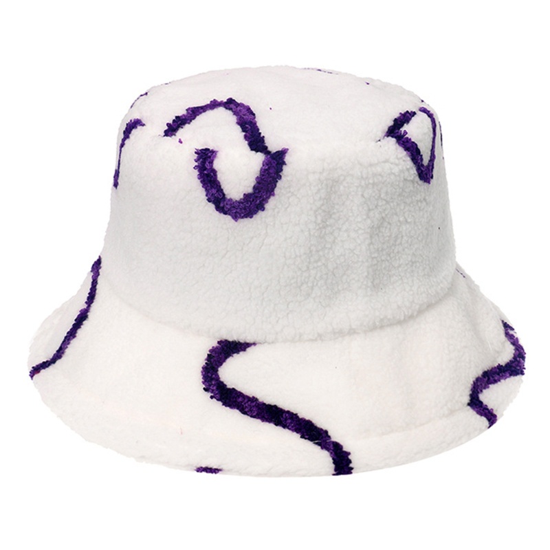 Mũ Bucket Chất Liệu Lông Cừu Nhân Tạo Dễ Thương Xinh Xắn Thời Trang Mùa Đông Cho Nữ