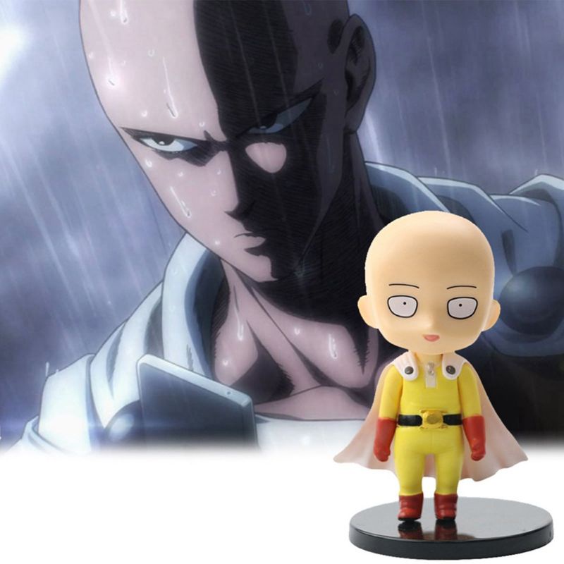 Combo 5 Mô hình nhân vật chibi One punch man Saitama genos garou tatsumaki đồ chơi thánh phồng tôm