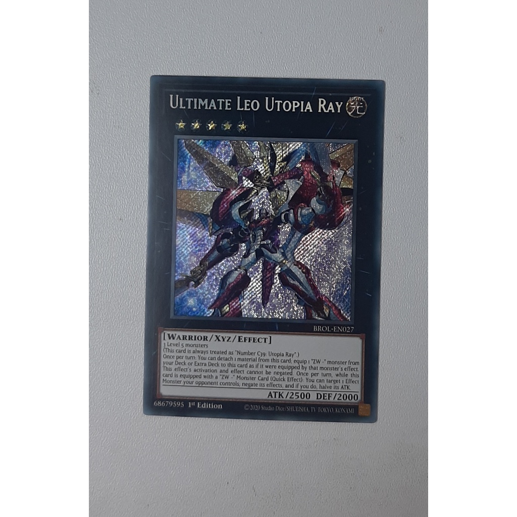 THẺ YUGIOH MÃ BROL-EN027 - Ultimate Leo Utopia Ray - Secret Rare 1st Edition