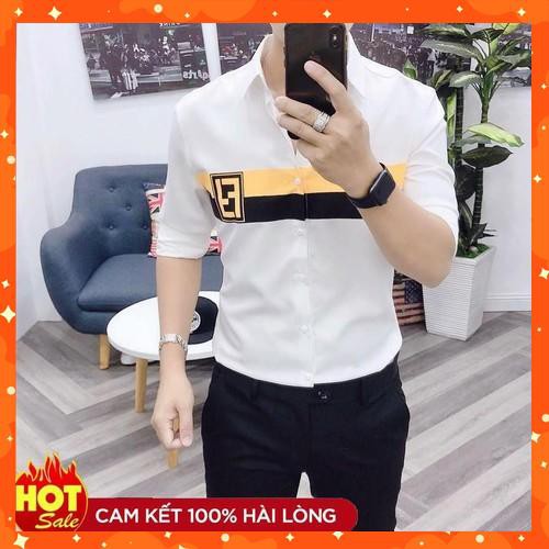 _Deal_ Áo Sơ Mi Nam Phối Viền Ngang Thời Trang Giá rẻ Freeship 50k_ Hoàng Huy 2